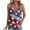 Multicolor-2, variant on Independence Day Tops for Women Casual Elegant Short Sleeve Tank Top Patriotic Red White and Blue Graphic Camisole Soft Spaghetti Strap Blouses Vest