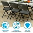 thumbnail image 6 of Lifetime Padded Folding Chair - 4 Pk, Adult (Commercial), Urban Gray - 480426, 6 of 15