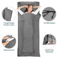 thumbnail image 5 of Sleeping liner camping, Ultralight Silky Satin Adult Sleep Sack & Self Tan Sleep Sack with Two-Way-Zipper, Single Camping Sheet & Travel Sheets for Hotel, 5 of 7