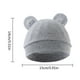 thumbnail image 3 of Newborns Nursery Caps for Infants 0-3 Months, Breathable Cotton Fetal Hat Baby Hospital Hat Comfortable Bonnet Unsiex dark grey, 3 of 5