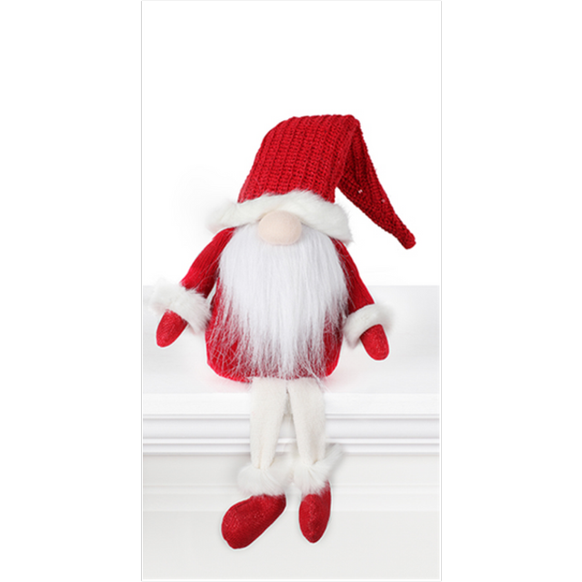 Set of 4 Sitting Gnome Santa Christmas Decor