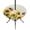 Yellow Beige, variant on Round Outdoor Tablecloth with Umbrella Hole and Zipper, Sunflower Bee Tablecloth with Elastic Waterproof, Black Buffalo Plaid Botanical Leaf Floral Patio Table Covers for 36" - 44" Pool Tables