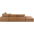 thumbnail image 3 of Meridian Furniture Comfy Cognac Vegan Leather 6-Pc. Modular Sectional, 3 of 11