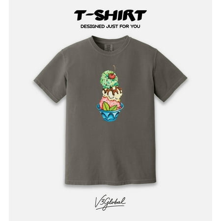 A Classic Delicious Looking Ice Cream Sundae Dessert Art Comfort Color T-Shirt up to size 4XL