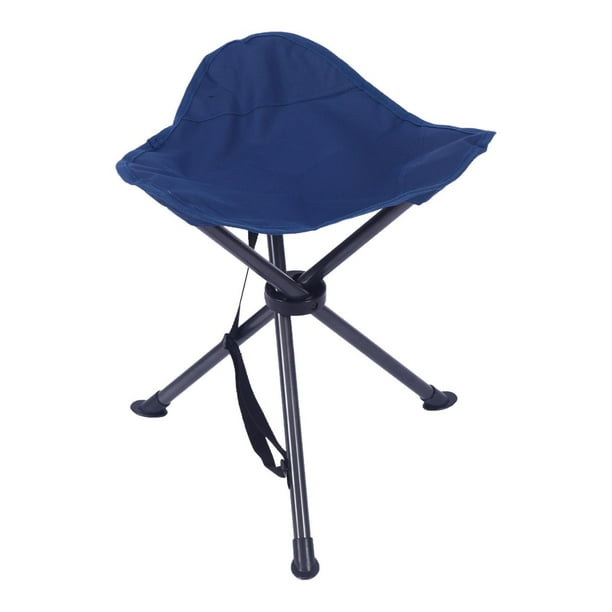Taburete de camping plegable shamjiam azul con correa para el hombro