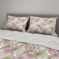 thumbnail image 2 of Romantic Comforter & Sham Bedding Set, Flower Pattern with Fresh Foliage Leaves and Petals Watercolor Style Illustration, 3 pcs Duvet Set Microfiber Filling Quilt, 5 Sizes, Multicolor, by Ambesonne, 2 of 4