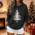 thumbnail image 6 of LangJing Christmas Sweatshirts for Women Xmas Tree Graphic Long Sleeve Holiday Tees Crewneck Pullover Tunic Tops, 6 of 7