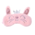 thumbnail image 1 of Unique Bargains 1 Pc Fleece Long Ear Cats Eye Mask for Home Pink Fleece, 1 of 4