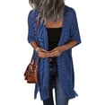 thumbnail image 5 of Zeagoo Womens Crochet Kimono Cardigan Open Front Knit Hollow Out Lightweight Cover Up with Tassel, 5 of 6