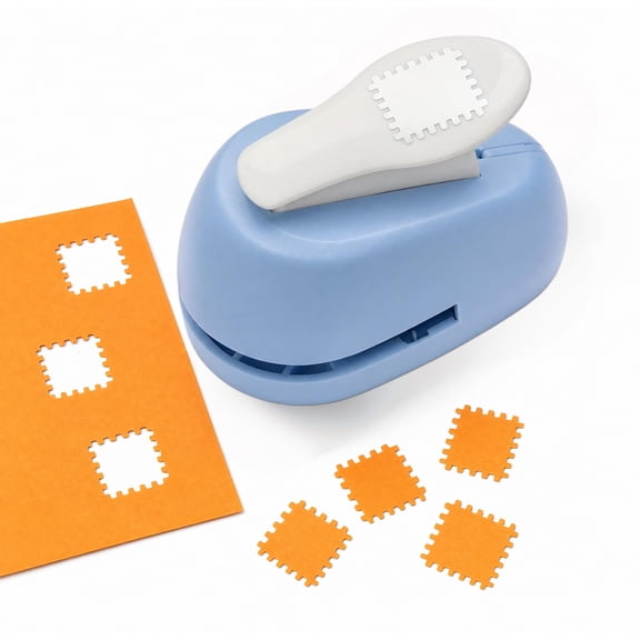 Zengdainm Stamp Punch, Medium Paper Punch, 2cm Postage Stamp Hole Punch, Stamp Paper Punch for Scrapbooking, Card Making, DIY Projects, Light Blue