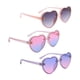 thumbnail image 2 of Gafas de forma de corazón para niños, gafas de sol de fiesta, portátiles, abejas, ligeras, con forma de corazón, moda para actividades al aire champán azul violeta, 2 of 9