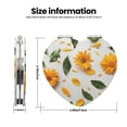 thumbnail image 3 of Uemuo Sunny Yellow SunFlower Print Compact Portable Pocket Makeup Mirror - Leather Cover, Elegant Travel Cosmetic Mirror for Purse, Pocket, and Handbag-Heart Shape, 3 of 9
