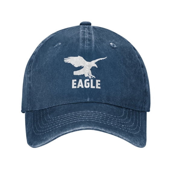 Funny Eagle Baseball Cap Vintage Soft Washed Denim,Golf Dad Hat Adjustable Trucker Hats for Men Women Unisex Adult,Navy Blue
