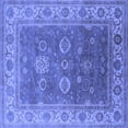 thumbnail image 1 of Ahgly Company Machine Washable Indoor Square Oriental Blue Traditional Area Rugs, 3' Square, 1 of 4