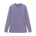 thumbnail image 6 of XXWXYD Clearence Thumbhole Cuff Long Sleeve Tunic - Loose Fit Kids Layering Top with Ribbed Hem for Girls Ages 3-14Y Playwear (7-8 Years,Purple), 6 of 8