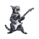 thumbnail image 2 of Camiseta de gato rockero tocando la guitarra, divertida camiseta de gato guitarrista, camisetas gráficas unisex, estilo gótico grunge Y2K, escena emo, amistad, aflicción, ropa de calle para hombres y, 2 of 7