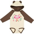 thumbnail image 3 of Inktastic Owl Gifts For Girls Girls Long Sleeve Baby Bodysuit, 3 of 5