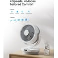 thumbnail image 2 of Air Circulator Fan for Bedroom, 13" Table Fan with Remote, 90° Oscillating & 120° Tilt, 60ft Strong Airflow, Quiet 25dB Electric Fan with 4 Speeds, 4 Modes & 12H Timer, 2 of 4