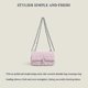 thumbnail image 2 of Model Simple, Fresh and Sweet Women's Bag, Shoulder Bag, Messenger Bag, Handbag, PU Leather, Chain, Rhombus, Women's Bag (Pink), 2 of 5