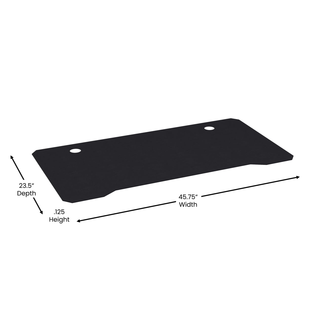Full Desktop Gaming Mouse Pad, Anti Slip Base, Large, Black