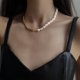 thumbnail image 5 of Collar de perlas de agua dulce Brillar Gargantilla simple de moda Electrónica, 5 of 5