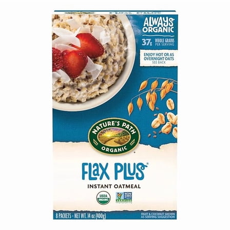 Nature's Path Organic Flax Plus Instant Oatmeal, 14 oz (Pack of 1), Non-GMO ( Pack of 2 )