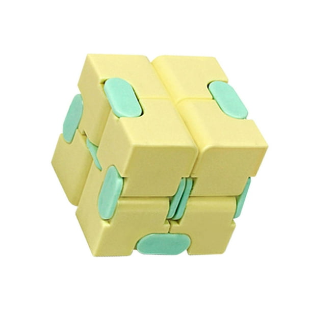 Infinity Cube Fidget Toy Stress Relieving Fidgeting Game For Kids And Adults Cute Mini Unique Gadget For Anxiety Relief And Kill Time Macaron Yellow Walmart Com
