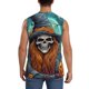 thumbnail image 4 of Fotbe Cartoon Pumpkin Skull Men's Camiseta sin Mangas Estampada para Hombres, Playera Casual para Gimnasio, Entrenamiento, Playa-Medium, 4 of 7