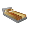 thumbnail image 2 of Ambesonne Earth Tones Fitted Sheet & Pillow Sham Set, Modern Abstract, Twinxl, Pale Yellow and Ginger, 2 of 2