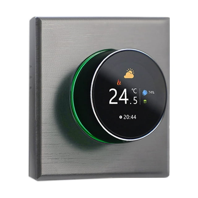 Amdohai WiFi Smart Thermostat Color Screen Rotary Heating Thermostat with Backlight/Temperature/Sensor/Time Temperature Calibration Adjustment