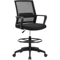 thumbnail image 1 of BestOffice Drafting Chair Tall Adjustable Height Standing, Lumbar Support Arms Footrest Mid Back Swivel Rolling Mesh for Adults Drafting Stool, Black, 1 of 7