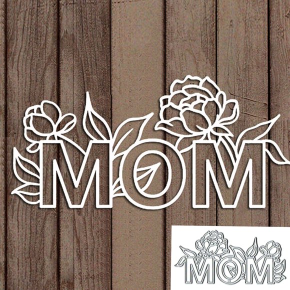 Troquel metálico Yeyert MOM rosa para elaboración de tarjetas