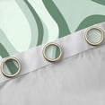 thumbnail image 4 of jejeloiu Geometric Wave Striped Blackout Curtains,Abstract Lines Curtains Pack of 2 (38x45 Each),Green Stripes Window Curtains For Children,Breathable Home Decor, 4 of 6