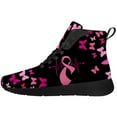 thumbnail image 3 of Aidianart Womens Breast Cancer Awareness Ribbon High Top Sneakers High Top Shoes Size 12, 3 of 5