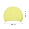 thumbnail image 4 of Unique Bargains 1 Pc Silicone Waterproof Embossed Swim Cap Lemon Yellow, 4 of 5