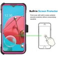 thumbnail image 2 of GoldCherry for LG K51 Case,LG Q51 Case, Heavy Duty Shock-Absorption/High Impact Resistant Armor Holster Defender Case with Kickstand Swivel Belt Clip Holster for LG K51/LG Q51 (Pink), 2 of 6