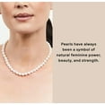 thumbnail image 4 of The Pearl Source Round White Freshwater Cultured Pearl | Necklace for Women in 20" Matinee Length | AAA Quality | 9-10mm, 4 of 8