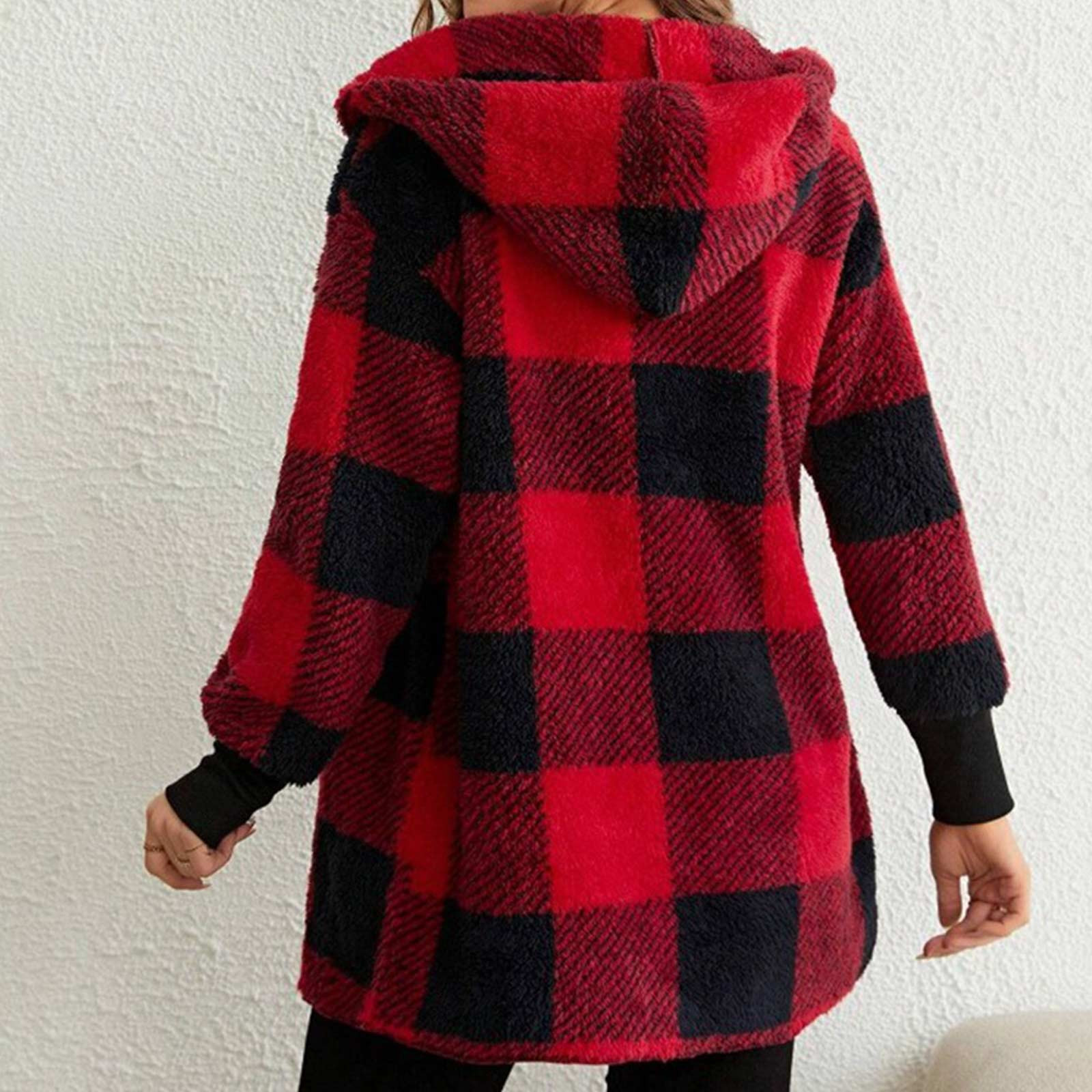 BBabaCats Women s Fleece Jacket With Hood Open Front Cardigan Warm Fall BBabaCats Women s Fleece Jacket With Hood Open Front Cardigan Warm Fall