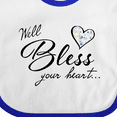 thumbnail image 4 of Inktastic Well Bless Your Heart with Calico Print Boys or Girls Baby Bib, 4 of 4