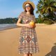 thumbnail image 4 of Easygdp Traditional Tribal Aztec para Vestido Transpirable de Mujer, Vestido Suelto de Manga Corta con Pliegues y Bolsillos para el Verano, 4 of 6