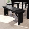 thumbnail image 3 of Flash Furniture HERCULES Solid Pine 2-Seat Farmhouse Folding Bench Black Wash (XAB40X12BW), 3 of 18
