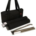 thumbnail image 1 of American Mah Jongg Set by Linda Li - Black Quilted Soft Bag - 166 White Engraved Tiles, 4 All-In-One Rack/Pushers, 1 of 9