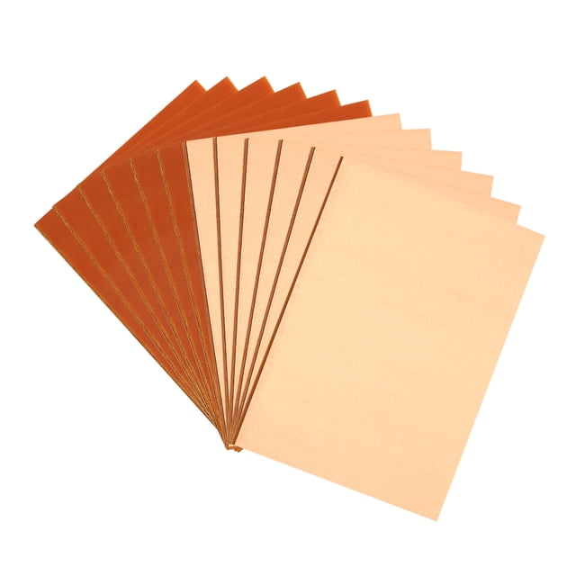 Unique Bargains Copper PCB Board, 20Pcs Single Sided Copper Clad Circuit Board Laminate Blank PCB Copper Pads 7x10cm, 1.6MM