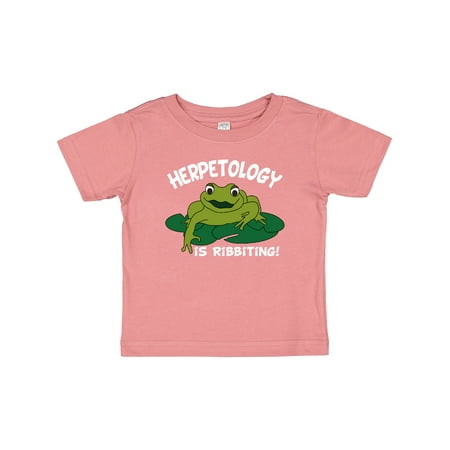 

Inktastic Herpetology is Ribbiting White Text Gift Baby Boy or Baby Girl T-Shirt