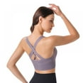 thumbnail image 4 of Womens Sports Bras - Cross Back Padded Wirefree Comfort Workout Bras for Yoga Fitness, 4 of 7