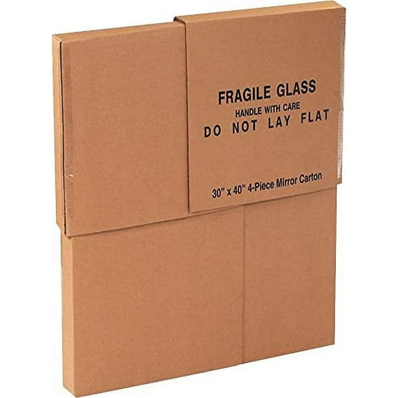 Box Partners 40604PCMC Mirror Boxes 4-Piece 40 x 60 x 3 1/2 1 Piece of 40 x 60-Inch Kraft 4/Bundle