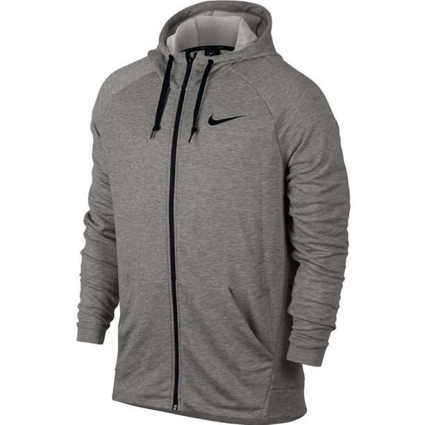 Nike Men's Dry Fleece Zip Hoodie 860465-063 Dk Grey Heather - Walmart.com