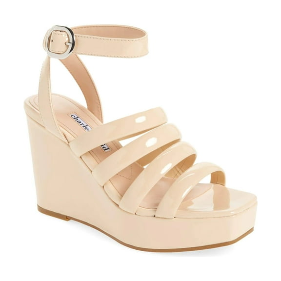 Charles David Women's Beige Collection Judy Wedges Sandals