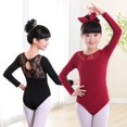 thumbnail image 1 of Ropa de práctica de baile para niños, vestido de princesa negro para exámenes de grado de primavera, falda con costura de encaje para niñas, vestido dividido, 1 of 3