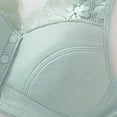 thumbnail image 3 of Brglopf Daisy Front Snap Bras For Older Women Wirefree Front Button Closure Full Coverage Everyday Bra Comfortable Easy Close Sports Bras z2-Green 44, 3 of 8